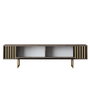 Hanah Home Gold Line Soporte para TV Nogal y Oro